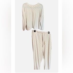 BOGO Auden White and Black Polka Dot Lounge Pajama Set XXL